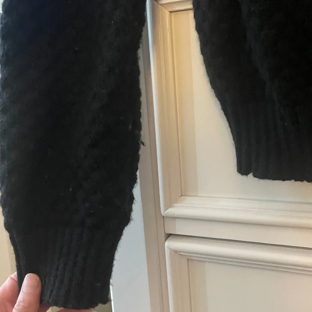 Floral Crochet Black Sweater - Picture 6 of 8